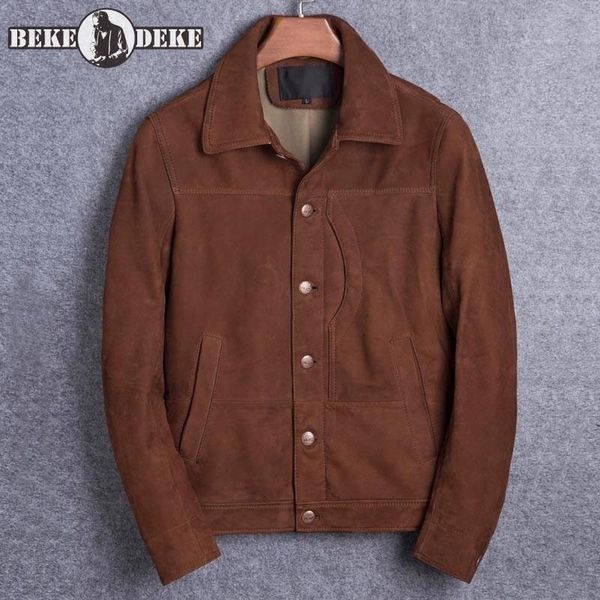 men's leather & faux mens genuine coat motorcycle jacket autumn slim fit lapel casual bomber short jackets male button vintage outerwea, Black
men's leather & faux mens genuine coat motorcycle jacket autumn slim fit lapel casual bomber short jackets male button vintage outerwea, Black