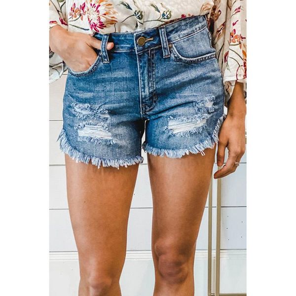 women's jeans summer shorts women washed high waist denim slim-fit frayed ripped hole for feminino, Blue
women's jeans summer shorts women washed high waist denim slim-fit frayed ripped hole for feminino, Blue