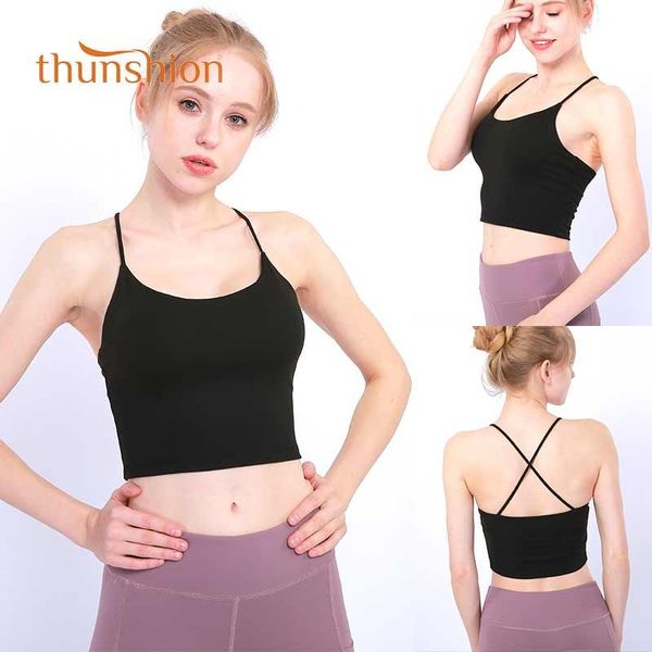 gym clothing thunshion womens fitness bra cross back breathable fabric sportwear straps sports yoga wireless for women, White;black
gym clothing thunshion womens fitness bra cross back breathable fabric sportwear straps sports yoga wireless for women, White;black