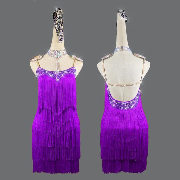 stage wear 2021 sale latin dance dresses for women red purple tassel club party dancer singer entertainer fringe dress, Black;red
stage wear 2021 sale latin dance dresses for women red purple tassel club party dancer singer entertainer fringe dress, Black;red