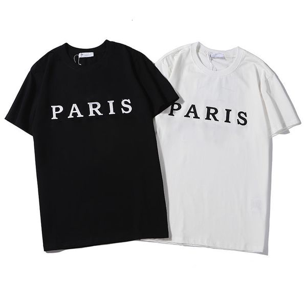 2021 summer mens and womens t shirt fashion brand short sleeved paris casual loose cotton shirts, White;black
2021 summer mens and womens t shirt fashion brand short sleeved paris casual loose cotton shirts, White;black