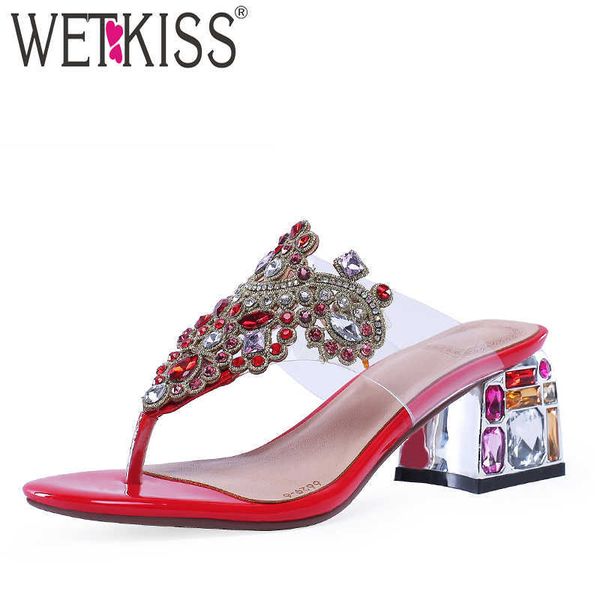 wetkiss flip flop slippers women footwear crystal heel high leather slides shoes female transparent pvc mules shoes woman summer 210630, Black
wetkiss flip flop slippers women footwear crystal heel high leather slides shoes female transparent pvc mules shoes woman summer 210630, Black