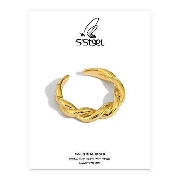 cluster rings s'steel 925 sterling silver ring for women korean twist designer personalized openings joyas de plata mujer jewellery, Golden;silver
cluster rings s'steel 925 sterling silver ring for women korean twist designer personalized openings joyas de plata mujer jewellery, Golden;silver