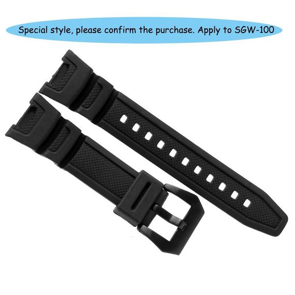 watch bands black silicone rubber waterproof strap for sgw-100 watchbands smart watches accessories bracelet, Black;brown
watch bands black silicone rubber waterproof strap for sgw-100 watchbands smart watches accessories bracelet, Black;brown