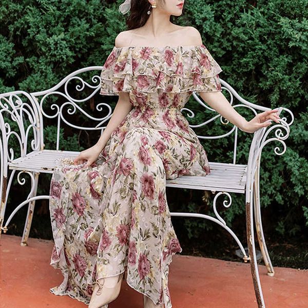 casual dresses off shoulder summer midi vinge floral females design korean style elegant women's es party fairy nsrv, Black;gray
casual dresses off shoulder summer midi vinge floral females design korean style elegant women's es party fairy nsrv, Black;gray
