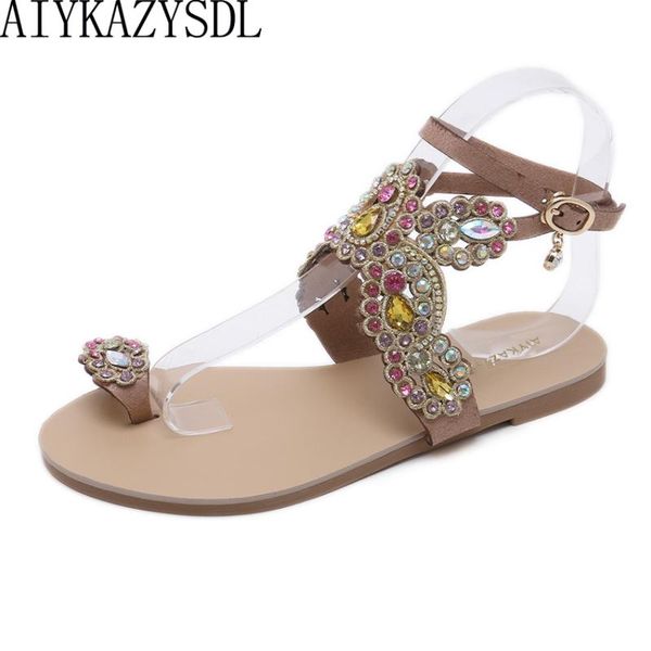women flats rhinestone crystal sandals flat heels luxury wedding bridesmaid shoes ring toe bohemia ethnic flip flops, Black
women flats rhinestone crystal sandals flat heels luxury wedding bridesmaid shoes ring toe bohemia ethnic flip flops, Black