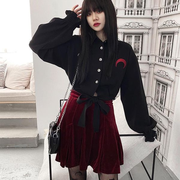 ruibbit sping autumn harajuku shirt punk style girl cool fashion long sleeve lace-up shirts blouse female women's blouses, White
ruibbit sping autumn harajuku shirt punk style girl cool fashion long sleeve lace-up shirts blouse female women's blouses, White