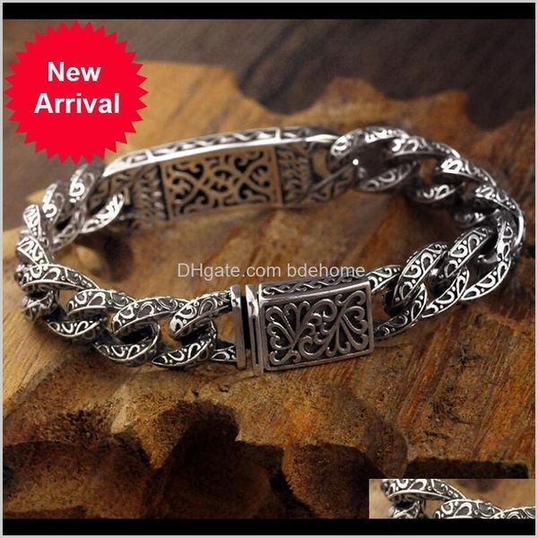 charm bracelets jewelry drop delivery 2021 925 sterling mens personality thai sier retro domineering punk tide bracelet fashion pattern whip, Golden;silver
charm bracelets jewelry drop delivery 2021 925 sterling mens personality thai sier retro domineering punk tide bracelet fashion pattern whip, Golden;silver