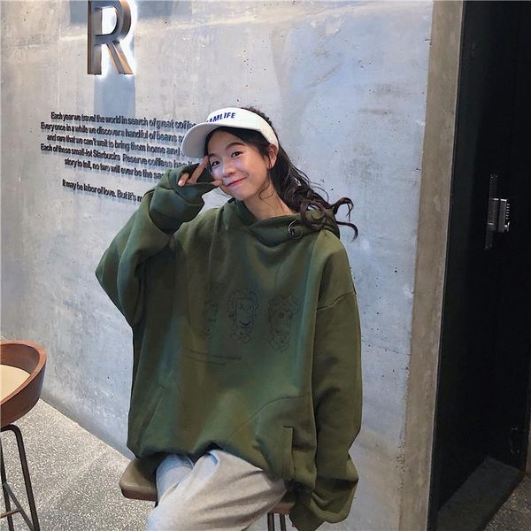 women's hoodies & sweatshirts 2021 autumn winter loose cute print hooded bat-sleeved women long sleeve hoodie harajuku over size, Black
women's hoodies & sweatshirts 2021 autumn winter loose cute print hooded bat-sleeved women long sleeve hoodie harajuku over size, Black