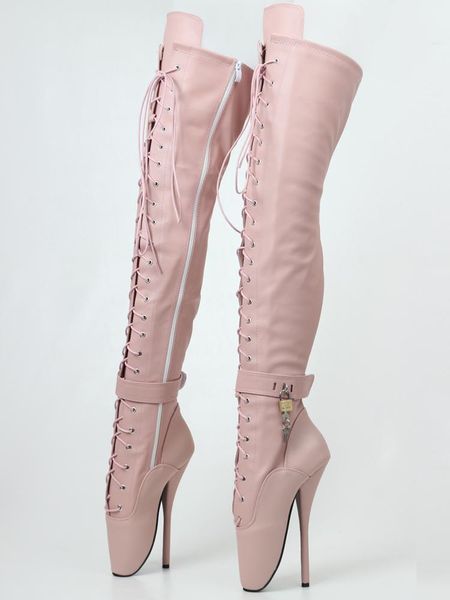 boots sexy18cm high heel cross-tied thigh ballet woman pink with lace and lock fashion poind toes party shoes, Black
boots sexy18cm high heel cross-tied thigh ballet woman pink with lace and lock fashion poind toes party shoes, Black
