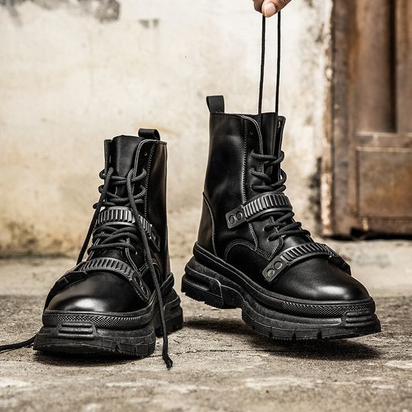 2021 autumn new fashion trend martin high british korean tooling boots men's leather, Black
2021 autumn new fashion trend martin high british korean tooling boots men's leather, Black