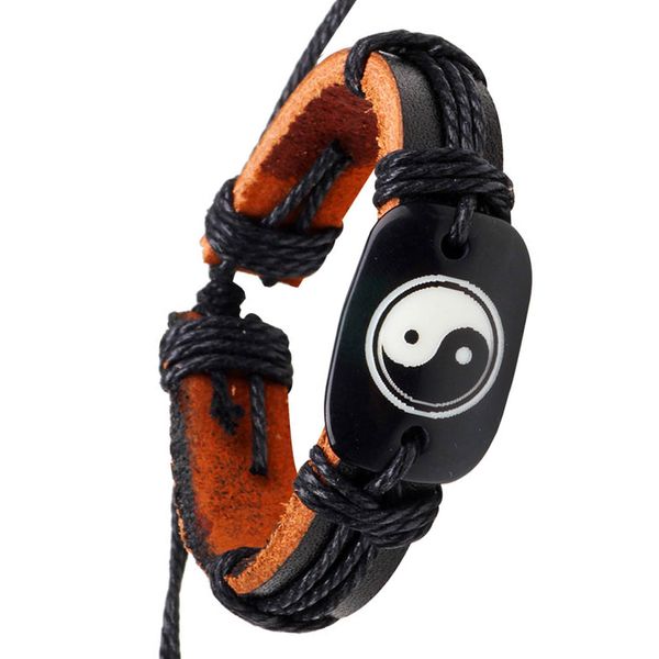 chinese style tai-chi yin-yang carving resin leather bracelet hand adjustable hemp rope surfer bangle gift, Golden;silver
chinese style tai-chi yin-yang carving resin leather bracelet hand adjustable hemp rope surfer bangle gift, Golden;silver