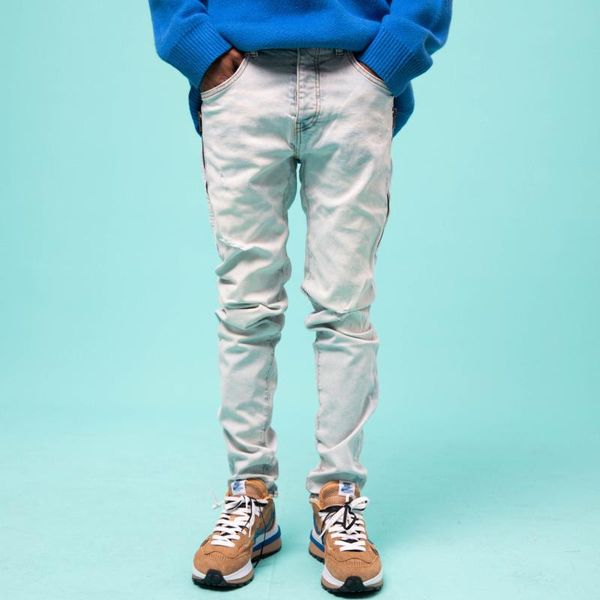 men's jeans european american high-street side zipper crumpled stitching knee hole straight slim pile male was thin, Blue
men's jeans european american high-street side zipper crumpled stitching knee hole straight slim pile male was thin, Blue
