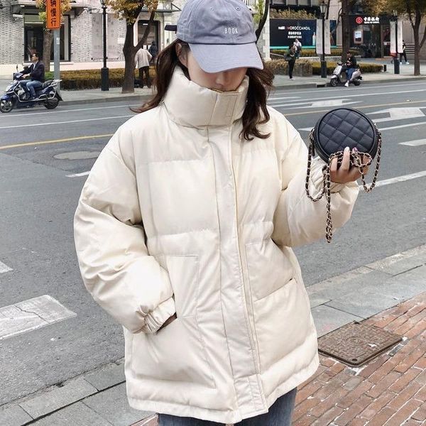 women's down & parkas beige winter padded jacket women korean 2021 short small loose thick coat, Black
women's down & parkas beige winter padded jacket women korean 2021 short small loose thick coat, Black