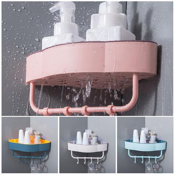 kitchen storage & organization corner shelf hollow strip drain rack punch-wall-mounted triangle plastic organizer with 4 hooks houeseho
kitchen storage & organization corner shelf hollow strip drain rack punch-wall-mounted triangle plastic organizer with 4 hooks houeseho