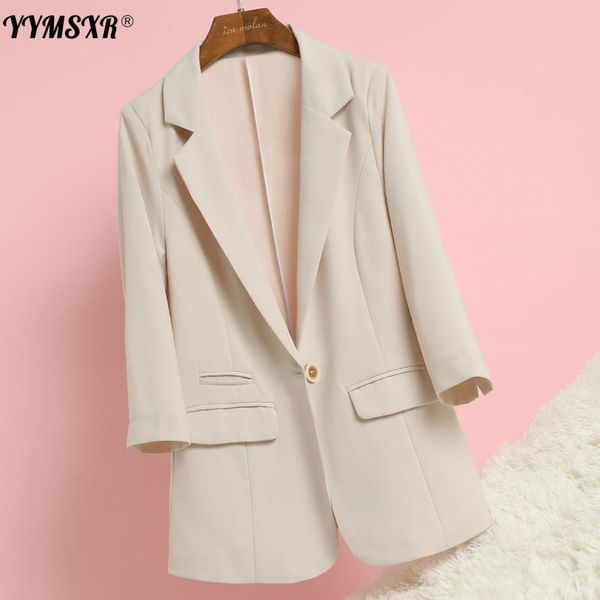 women's suits & blazers 2021 small suit jacket female summer style thin section three-quarter sleeve loose ladies casual blazer, White;black
women's suits & blazers 2021 small suit jacket female summer style thin section three-quarter sleeve loose ladies casual blazer, White;black