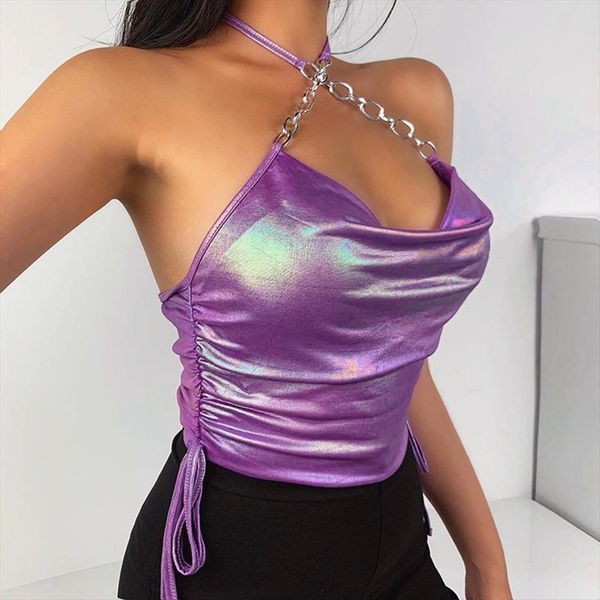 chain halter women cami crop y2k summer lace up drawstring backless slim stretchy club elegant camisoles, White
chain halter women cami crop y2k summer lace up drawstring backless slim stretchy club elegant camisoles, White