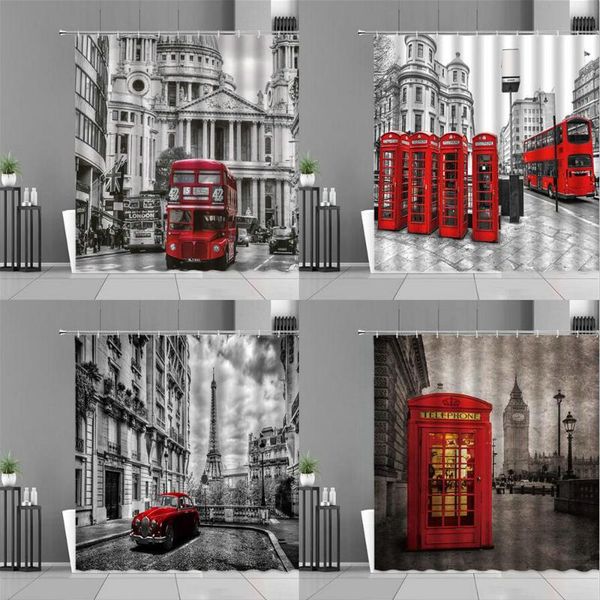 shower curtains paris london city street scape red bus car telephone booth big ben tower bath curtain black white pattern decor
shower curtains paris london city street scape red bus car telephone booth big ben tower bath curtain black white pattern decor