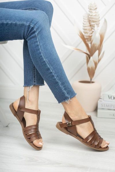 sandals irina genuine leather brown daily women, Black
