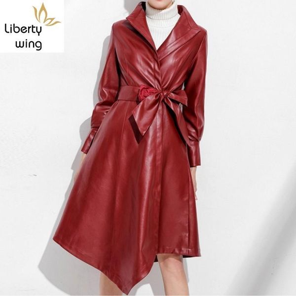 women's trench coats 2021 brand biker leather jacket female elegant bow lace up windbreakers fashion streetwear slim fit lapel belt out, Tan;black
women's trench coats 2021 brand biker leather jacket female elegant bow lace up windbreakers fashion streetwear slim fit lapel belt out, Tan;black