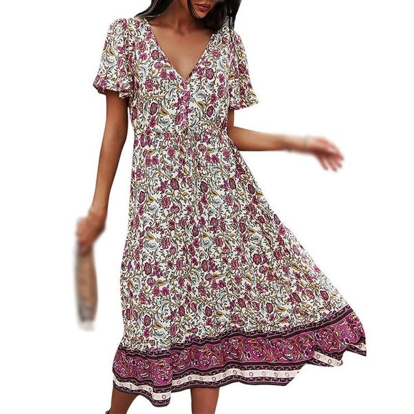 casual dresses etosell bohemian women slim waist small floral printing dress summer v-neck short sleeve mid-calf, Black;gray
casual dresses etosell bohemian women slim waist small floral printing dress summer v-neck short sleeve mid-calf, Black;gray
