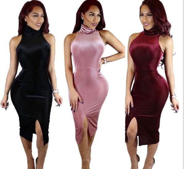 style europe and the united states before high collar split bandage ms club dress night dresses, Red;black
style europe and the united states before high collar split bandage ms club dress night dresses, Red;black