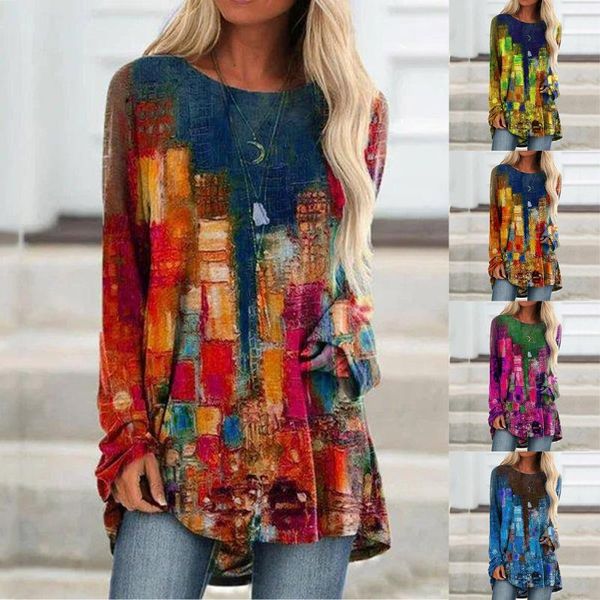 women's blouses & shirts big size women tunic loose landscape long sleeve blouse and printed o-neck vetement femme 2021 muje, White
women's blouses & shirts big size women tunic loose landscape long sleeve blouse and printed o-neck vetement femme 2021 muje, White