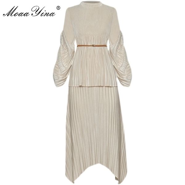 moaayina fashion designer suit spring summer women lantern sleeve loose lace-up + asymmetrical skirt pleated two-piece set 211221, White
moaayina fashion designer suit spring summer women lantern sleeve loose lace-up + asymmetrical skirt pleated two-piece set 211221, White