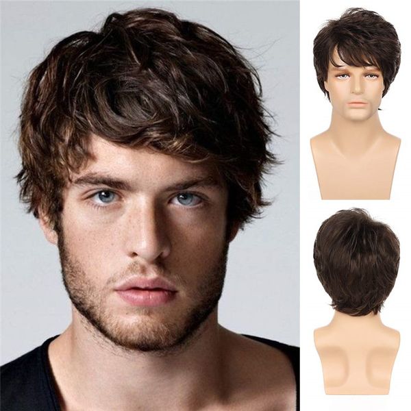 mens brown wig short layered natural fluffy synthetic heat resistant fiber cosplay daily party wig for male, Black
mens brown wig short layered natural fluffy synthetic heat resistant fiber cosplay daily party wig for male, Black