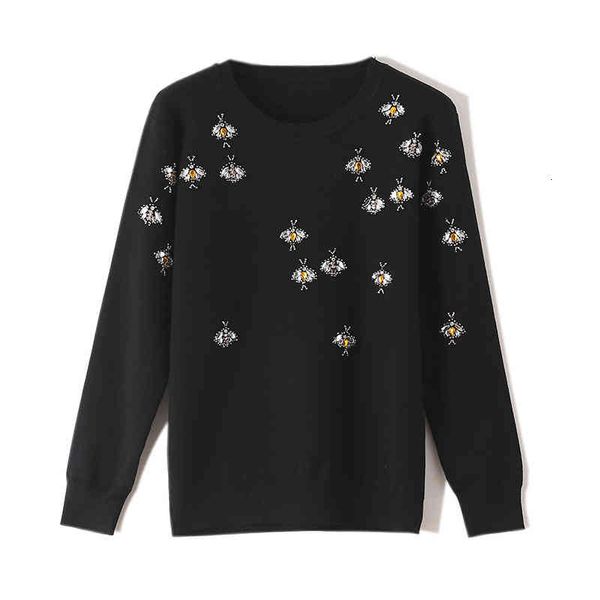 women's sweaters spring luxury brand autumn winter white elegant pullovers knitted ladies clothes women runway bee diamond jumper mx11, White;black
women's sweaters spring luxury brand autumn winter white elegant pullovers knitted ladies clothes women runway bee diamond jumper mx11, White;black