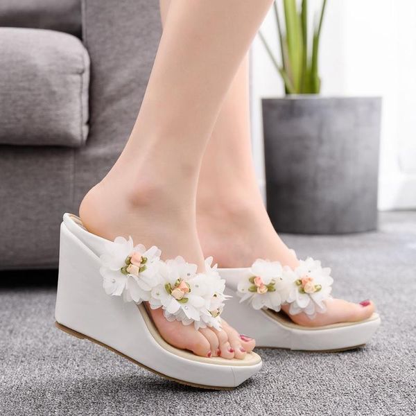 sandals women's platform floral wedge ladies white colors shoes woman wedges high heels summer large size, Black
sandals women's platform floral wedge ladies white colors shoes woman wedges high heels summer large size, Black