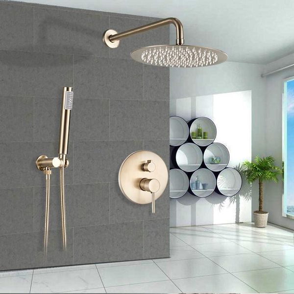 brushed golden bathroom shower faucets 8" 10" 12" 16" rainfall head 2 ways single handle mixer tap with handshower sets
brushed golden bathroom shower faucets 8" 10" 12" 16" rainfall head 2 ways single handle mixer tap with handshower sets