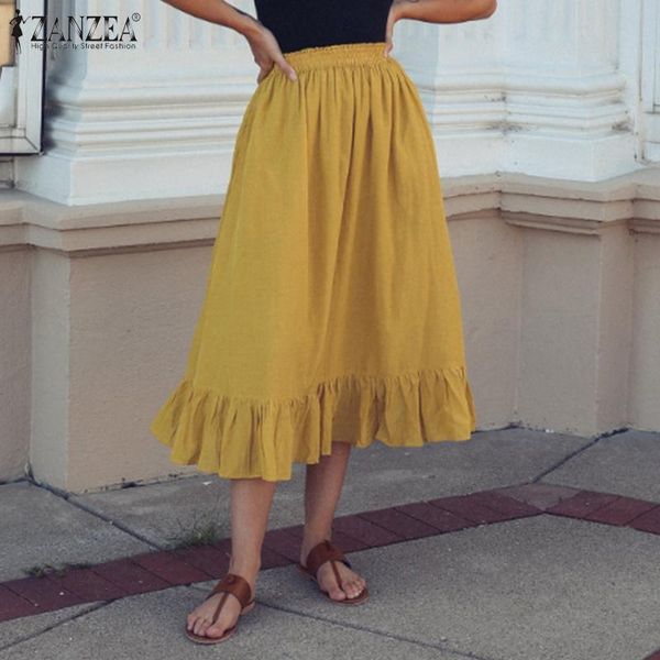 skirts womens cotton ruffle zanzea fashion solid a line skirt female loose elastic waist bottoms casual holiday femme, Black
skirts womens cotton ruffle zanzea fashion solid a line skirt female loose elastic waist bottoms casual holiday femme, Black