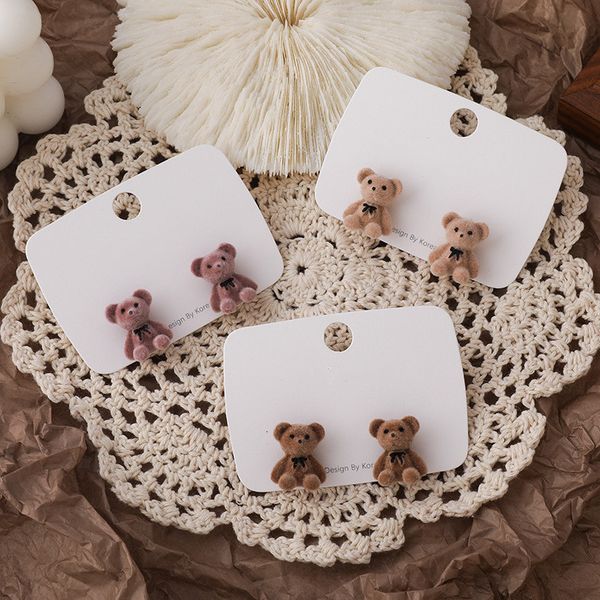 japan and south korea cartoon girl earrings cute flocking bow bear autumn winter net red plush ear accessories, Silver
japan and south korea cartoon girl earrings cute flocking bow bear autumn winter net red plush ear accessories, Silver