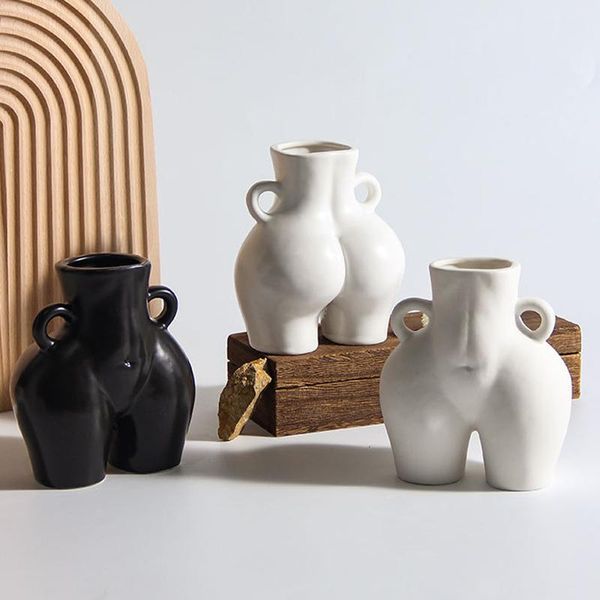 vases handmade white and black buttocks flower vase ceramic body art filler creative table ornament modern home living room decor
vases handmade white and black buttocks flower vase ceramic body art filler creative table ornament modern home living room decor
