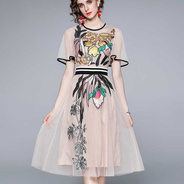 women summer fashion runway midi dress butterfly sleeve flower embroidery ladies slim a-line mesh dresses 210529, Black;gray
women summer fashion runway midi dress butterfly sleeve flower embroidery ladies slim a-line mesh dresses 210529, Black;gray