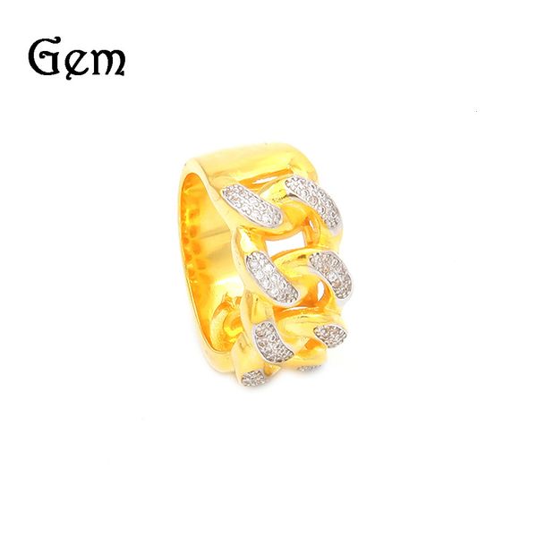 ring hip hop men's two color electroplating micro set zircon cuba chain big, Silver
ring hip hop men's two color electroplating micro set zircon cuba chain big, Silver