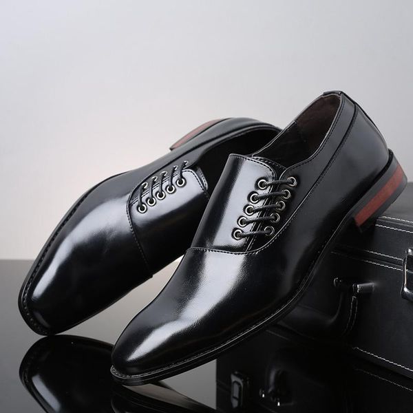 dress shoes british fashion trend men's business formal wear leather with square toe large size 38-48 men, Black
dress shoes british fashion trend men's business formal wear leather with square toe large size 38-48 men, Black
