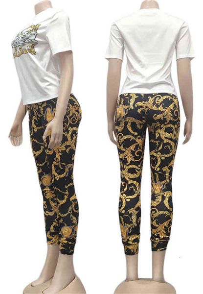 Women's Tracksuits Womens 2pcs Designer printed sport suits short-sleeve shirts and pants two piece sets outfits suit tracksuit Outfit, Gray
Women's Tracksuits Womens 2pcs Designer printed sport suits short-sleeve shirts and pants two piece sets outfits suit tracksuit Outfit, Gray