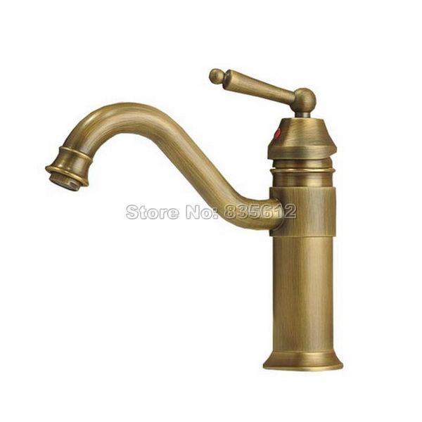 bathroom sink faucets 360 swivel spout antique brass basin faucet / single handle hole deck mounted vessel mixer taps wnf007
bathroom sink faucets 360 swivel spout antique brass basin faucet / single handle hole deck mounted vessel mixer taps wnf007