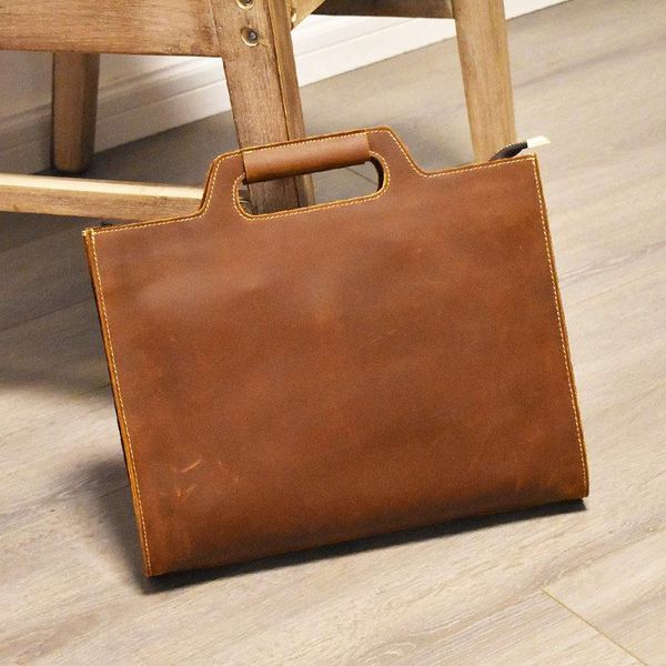 vintage handmade crazy horse leather 13" briefcase genuine men a4 document bag handbag briefcases
vintage handmade crazy horse leather 13" briefcase genuine men a4 document bag handbag briefcases