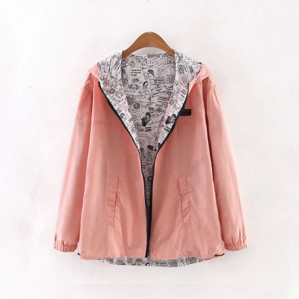 women's jackets primavera venda quente feminino jaqueta bsica casaco dois side wear impresso dos desenhos animados bolso zper com capuz, Black;brown
women's jackets primavera venda quente feminino jaqueta bsica casaco dois side wear impresso dos desenhos animados bolso zper com capuz, Black;brown