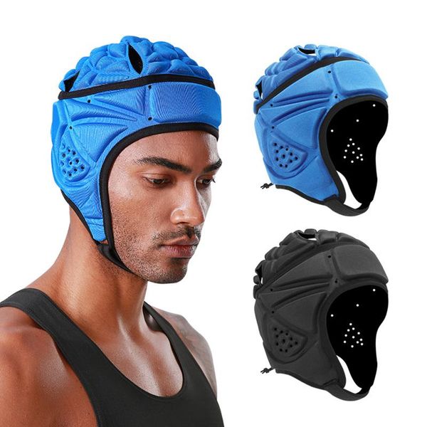 adults protective hat shockproof safety helmet with air vents for rugby hockey black/blue outdoor hats, Black;white
adults protective hat shockproof safety helmet with air vents for rugby hockey black/blue outdoor hats, Black;white