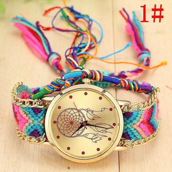 fashion women quartz watch national style colorful dial wrist watches with weaving strap@88 wristwatches, Slivery;brown
fashion women quartz watch national style colorful dial wrist watches with weaving strap@88 wristwatches, Slivery;brown