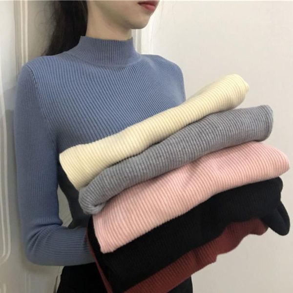 women's sweaters peonfly fashion 2021 spring korean style sweater women pullover casual half turtleneck knit female jumper basic, White;black
women's sweaters peonfly fashion 2021 spring korean style sweater women pullover casual half turtleneck knit female jumper basic, White;black
