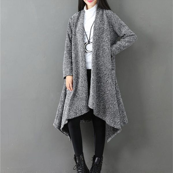 women's trench coats coat, autumn and winter literary irregular thick knit outerwear cardigan loose scarf collar coat, Tan;black
women's trench coats coat, autumn and winter literary irregular thick knit outerwear cardigan loose scarf collar coat, Tan;black