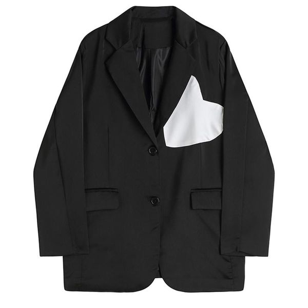women's suits & blazers white contrast color big size for women elegant lapel long sleeve loose fit and jackets blazer autumn, White;black
women's suits & blazers white contrast color big size for women elegant lapel long sleeve loose fit and jackets blazer autumn, White;black