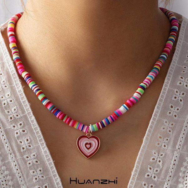 chokers summer bohemia colorful soft pottery simple vintage heart beaded collar necklace for women jewelry beach travel huanzhi 2021, Golden;silver
chokers summer bohemia colorful soft pottery simple vintage heart beaded collar necklace for women jewelry beach travel huanzhi 2021, Golden;silver