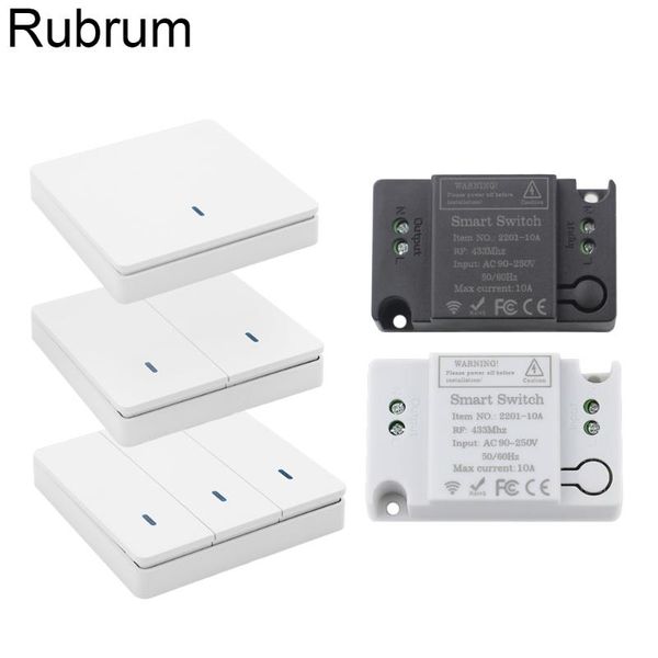 smart home control rubrum 433mhz wall switch wireless rf 86 panel transmitter + ac 110v 220v relay receiver power button for light led
smart home control rubrum 433mhz wall switch wireless rf 86 panel transmitter + ac 110v 220v relay receiver power button for light led