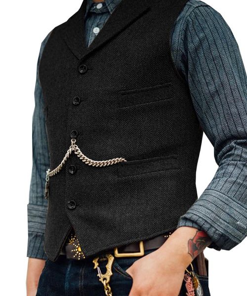 men's vests suit vest brown wedding wool tweed business waistcoat jacket casual slim fit gilet homme for groosmen man, Black;white
men's vests suit vest brown wedding wool tweed business waistcoat jacket casual slim fit gilet homme for groosmen man, Black;white